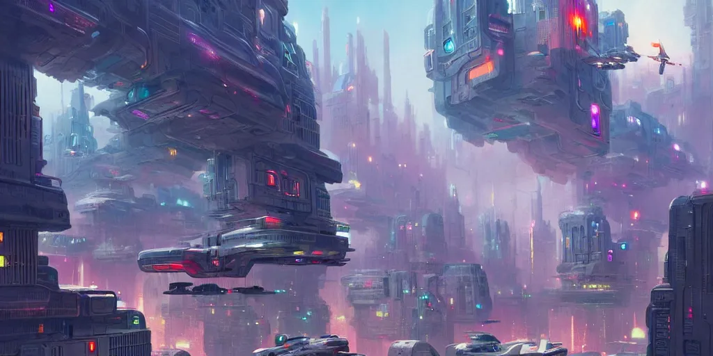 Image similar to futuristic city with flying cars, detailed intricate illustration, detailed illustration, hd, 4 k, digital art, overdetailed art, by greg rutkowski, by loish, complementing colors, trending on artstation, deviantart