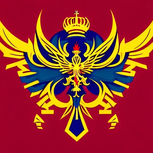 Prompt: a beautiful intricate logo for team spirit of the russian federation, dota 2 style, colorful, bright, normal rockwell