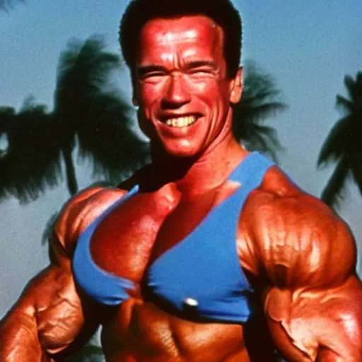 Prompt: arnold schwarzenegger looking slim