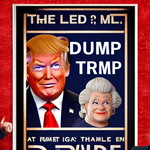 Prompt: donald trump as mrs doubtfire. poster for hollywood blockbuster