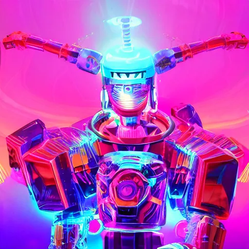 Prompt: robodad cybercore disco rave. icy colorful drink. bright scene. fine detail. this 4 k hd image is trending on artstation, featured on behance, well - rendered, extra crisp, features intricate detail, epic composition and the style of unreal engine.