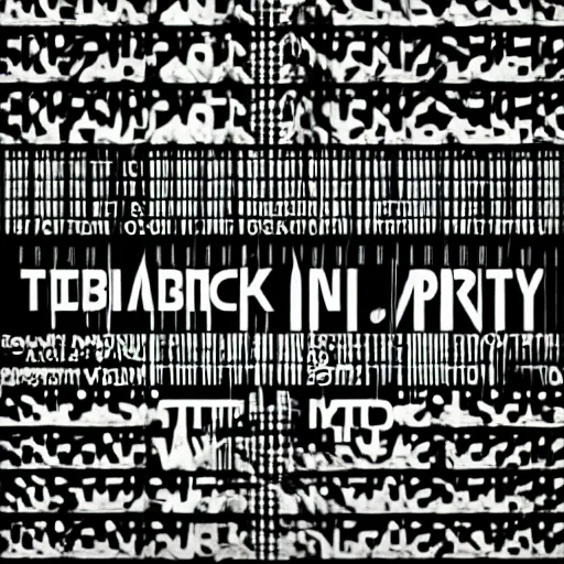 Image similar to black on white graphic poster for a techno party in style of david rudnick, acid, y 2 k