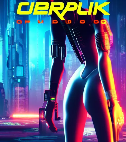 Image similar to cable plugged into cyberdeck, back of head, cyberpunk woman, computer, 1 9 7 9 omni magazine cover, style by vincent di fate, cyberpunk 2 0 7 7, 4 k resolution, unreal engine, daz