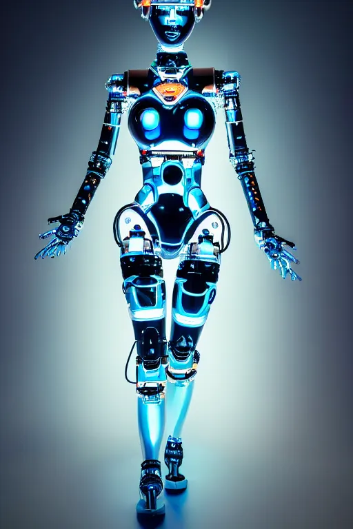 Image similar to detailed photo of the half - cybernetic robocatgirl, symmetry, awesome exposition, very detailed, highly accurate, intricate, professional lighting diffracted lightrays, 8 k, sense of awe, science magazine cover