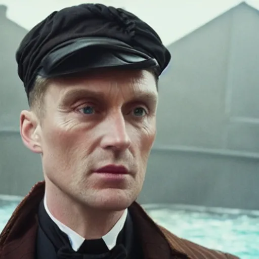 Image similar to A portrait of tommy shelby in atlantis