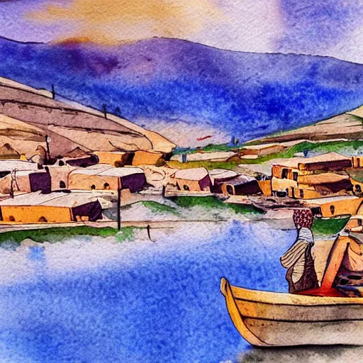 Prompt: watercolor kurdish destination, highly detailed, 4 k