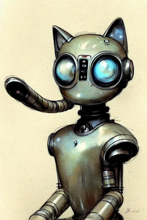 Image similar to ( ( ( ( ( 1 9 5 0 s retro future robot cat. muted colors. ) ) ) ) ) by jean - baptiste monge!!!!!!!!!!!!!!!!!!!!!!!!!!!!!!