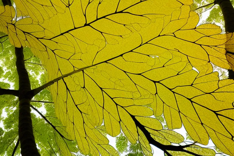Prompt: spining vortex of yellow oak leaves, side view