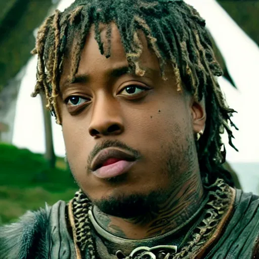 Image similar to juice wrld in Vikings very detailed 4k quality super realistic