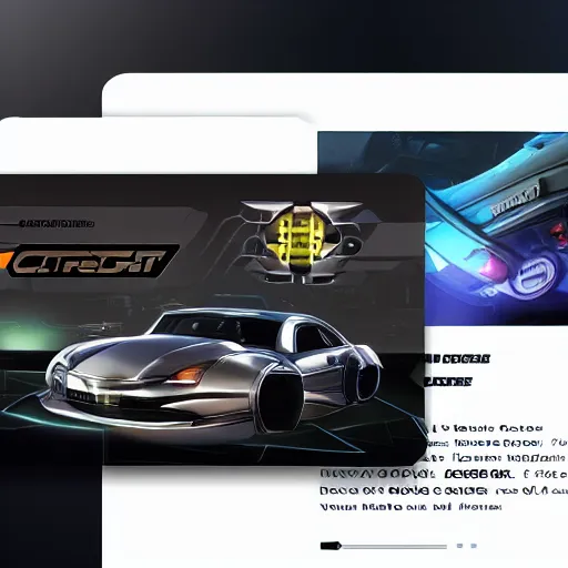 Image similar to car engine, car parts concept, card, comic page, overwatch, ui card, Octane render