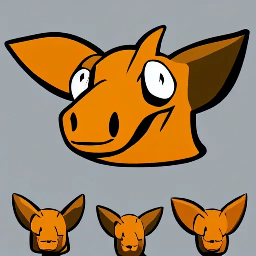 Image similar to 2d simplified triceratops head cute, popular on artstation, popular on deviantart, popular on pinterest