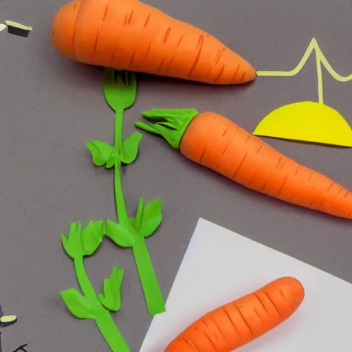 Prompt: a carrot getting eaten, stop motion sheet, animation,