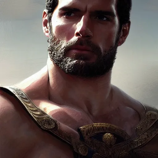 Prompt: Henry Cavill is a roman gladiator, gorgeous, amazing, muscular, silk, intricate, elegant highly detailed, digital painting, artstation, concept art, sharp focus, illustration, by greg rutkowski