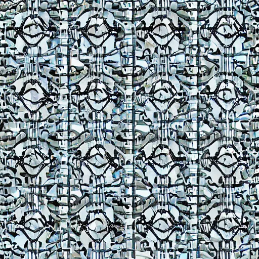 Image similar to a perfectly repeating cybernetic pattern