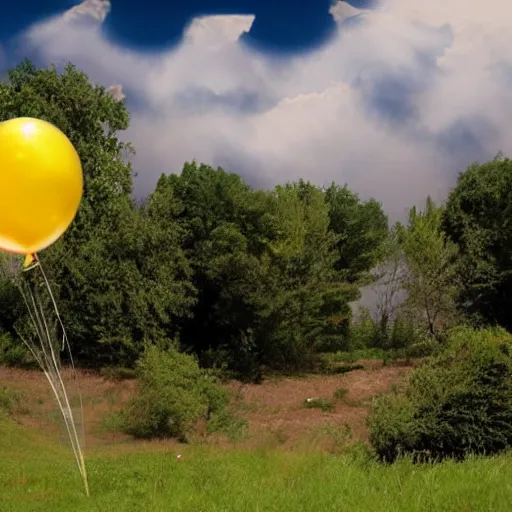 Image similar to birthday balloons with smiley faces floating in the clouds