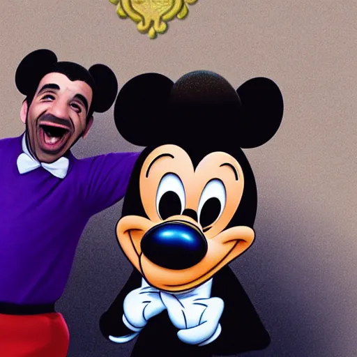 Prompt: Drake as Goofy Disney