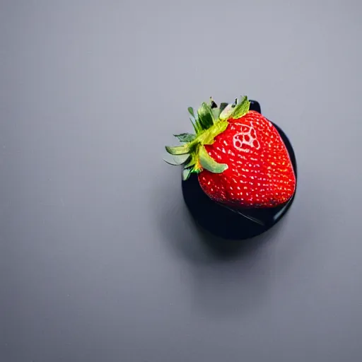 Image similar to a strawberry shaped mug floating in water