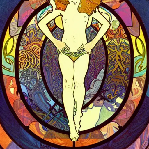 Image similar to art by benoit mandelbrot, alphonse mucha, alex grey, syd mead