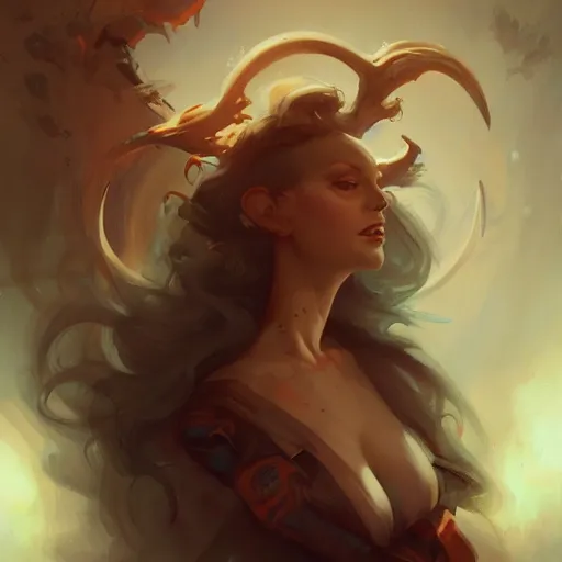 Image similar to twisted dreams portrait by peter mohrbacher and artem demura and greg rutkowski and artgerm, artstation, 4 k, detailed, gorgeous