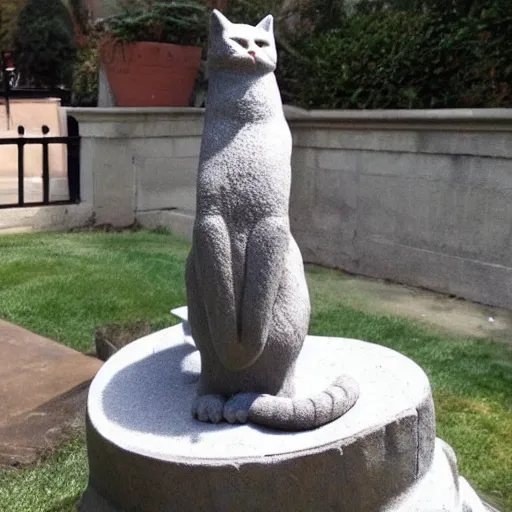 Image similar to a statue of a cute cat