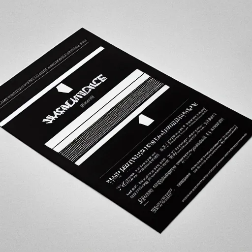 Image similar to square shaped contemporary flyer design for a freelance graphic designer, layout design, black and white colour palette, industrial punk, IP, template layout