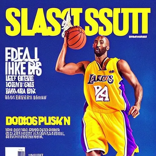 Image similar to basket ball shot kobe slam dunk magazine cover 🔥 🔥 🔥 🔥