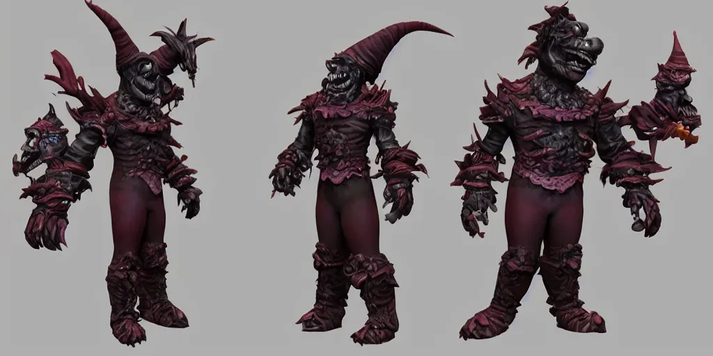 Image similar to a 3d sculpt of a dark fantasy side view of an evil circus clown animatronic circus mascot, tim burton, world of warcraft, league of legends