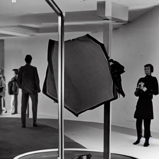 Image similar to an still picture of ethnographic object on display by jacques tati