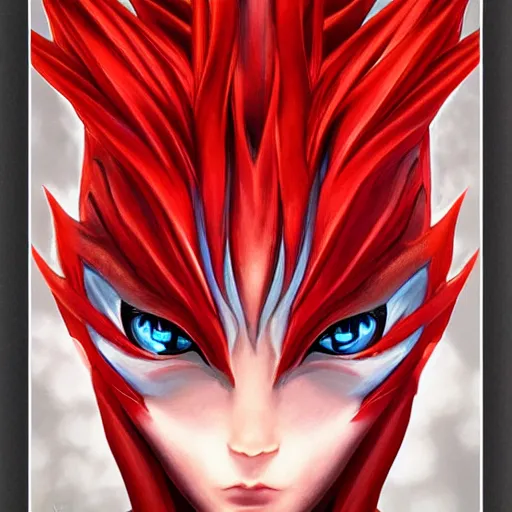 Image similar to blaziken, beautiful, detailed symmetrical close up portrait, intricate complexity, in the style of artgerm and ilya kuvshinov, magic the gathering art