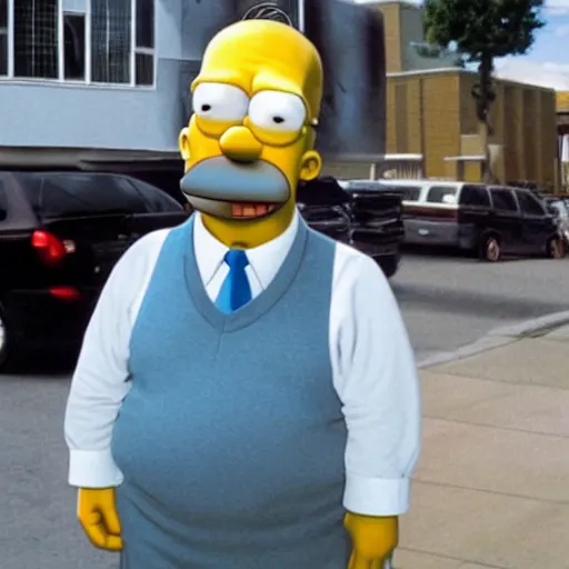 Image similar to Homer Simpson in real life