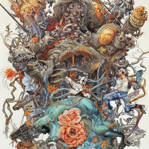 Prompt: deadly sins, lowbrow art by James gurney and James jean