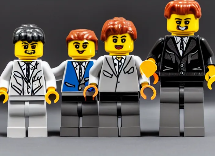 Prompt: product photo still of [ reservoir dogs movie scene lego playset, 8 k, 1 2 0 mm macro, f 1. 8, studio lighting, key light