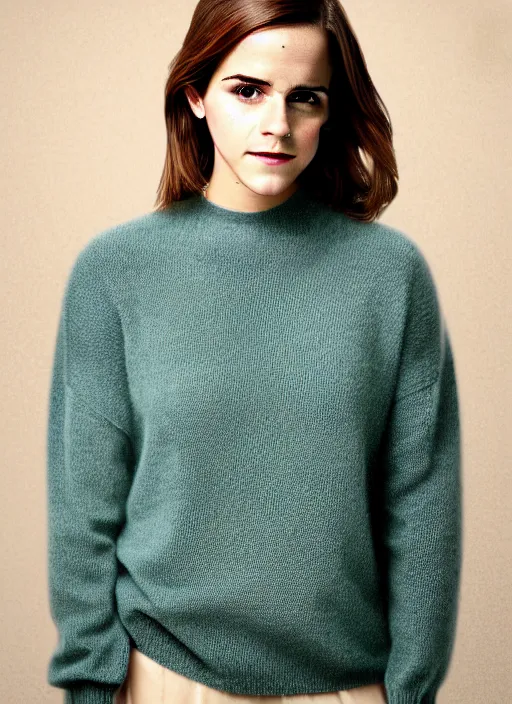 Image similar to kathulu sweater made of cashmere on Emma Watson