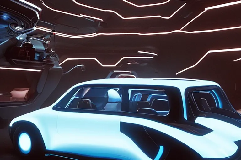 Image similar to Renault 4 car in the Movie TRON (2010)