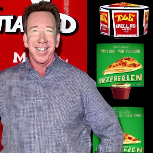 Image similar to tim allen!!!!!!!!!!! taco bell, pizza hut, mcdonalds, kentucky fried chicken, burger king, sonic, wendys, papa johns