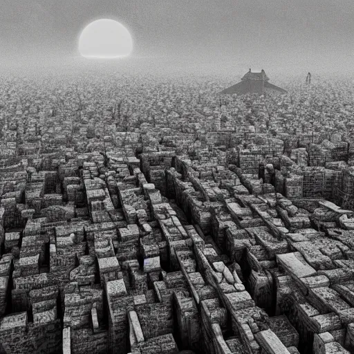 Prompt: pigeons bombing the city of Athens, black and white, extremely high detail, photorealistic, cinematic lighting, artstation, octane render, art by Zdzisław Beksiński