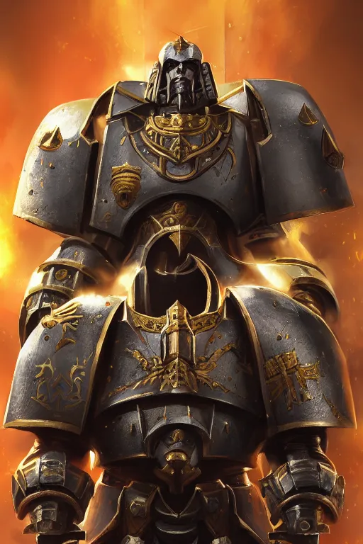 Image similar to armor portrait heros warhammer 4 0 k horus heresy fanart - the primarchs emperor by johannes helgeson animated with vfx concept artist & illustrator global illumination ray tracing hdr fanart arstation zbrush central hardmesh 8 k octane renderer comics stylized