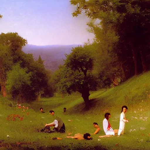 Image similar to The Shire, William-Adolphe Bouguereau painting