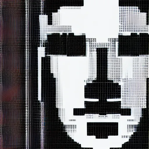 Image similar to an artificial robot made in the shape of a man, human steel face, halftone effect