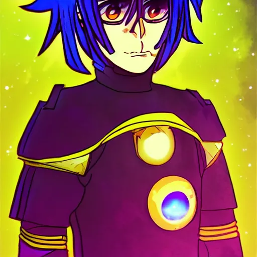 Prompt: galaxy sorcerer, anime concept character, manga illustration, Prisma color