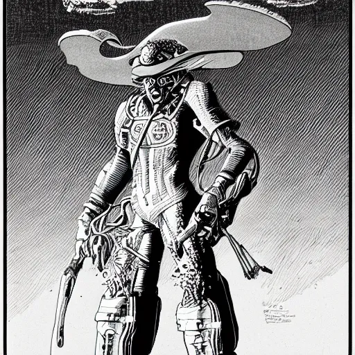 Image similar to a character by moebius