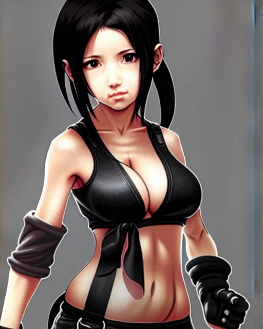 Prompt: character concept art of tifa tifa lockhart | | cute - fine - face, pretty face, realistic shaded perfect face, fine details by stanley artgerm lau, wlop, rossdraws, james jean, andrei riabovitchev, marc simonetti, and sakimichan, trending on artstation