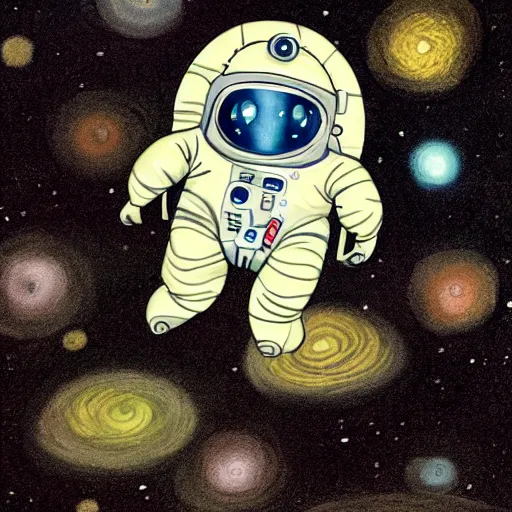 Image similar to a tardigrade astronaut