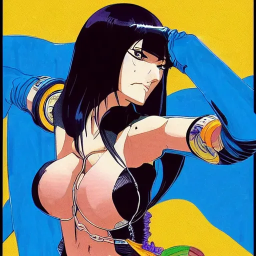 Image similar to nico robin is a cyborg by satoshi kon