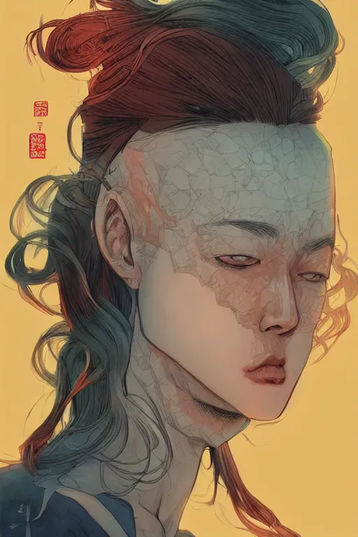 Image similar to something wrong with you, art by jacqueline e, color by bo feng lin