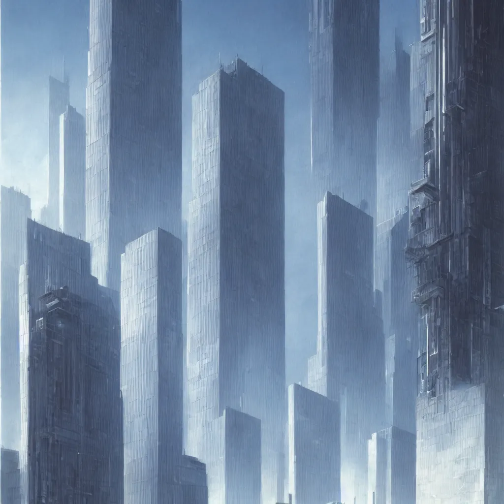 Prompt: modern skyscraper, by john harris, very detailed, high quality, modern architecture, very realistic, cinematic lighting