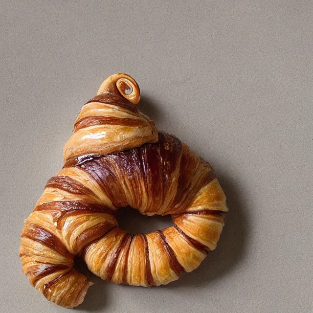 Prompt: croissant snail