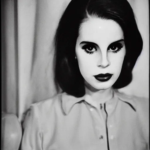 Prompt: portrait of lana del rey by diane arbus, high detail, fine detail