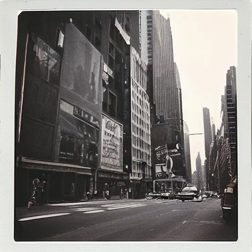 Image similar to New York City 1977, seedy streets, Polaroid