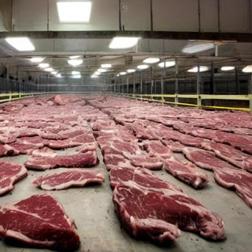 Image similar to meat chamber, the horrors of factory farming